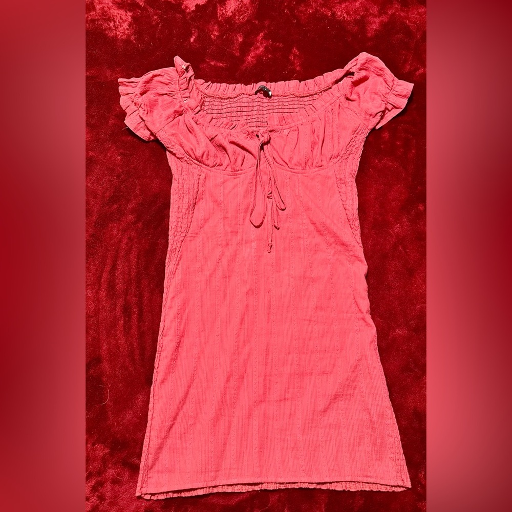 Papermoon Coral Smocked Top